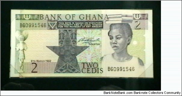 Ghana 1982 2 Cedis KP# 18  Banknote
