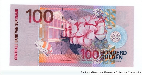 Banknote from Suriname year 2000