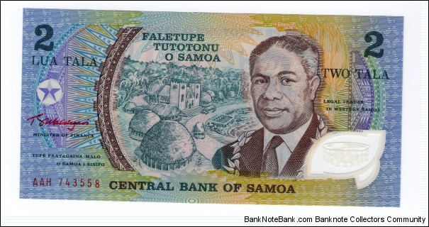 Polymer Issued 2 Tala Banknote