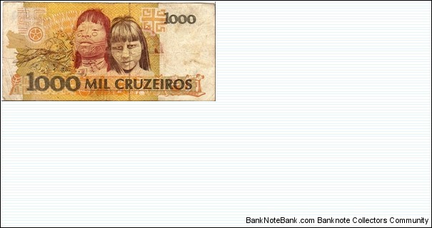 Banknote from Brazil year 1991