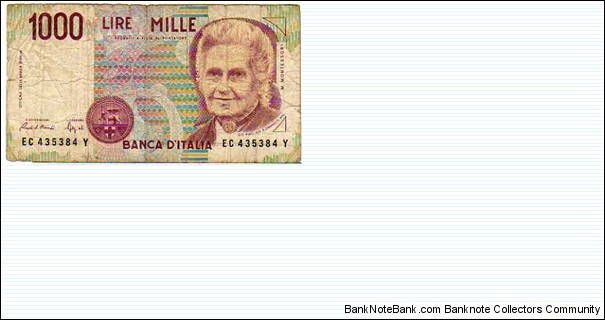 1000 Lire __ pk# 114 a __ Sign. Ciampi-Speziali Banknote