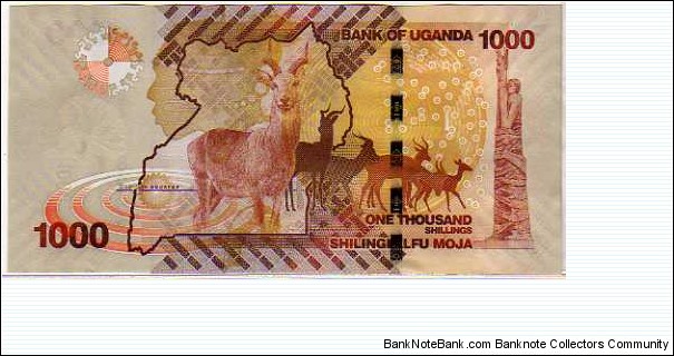 Banknote from Uganda year 2010