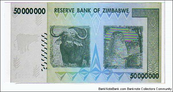 Banknote from Zimbabwe year 2008