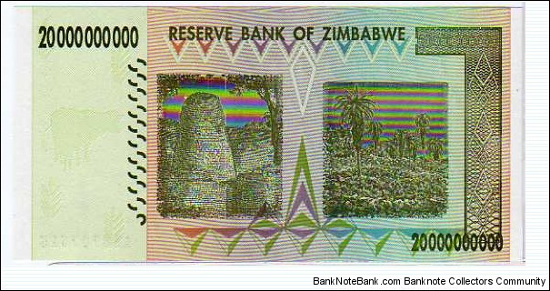 Banknote from Zimbabwe year 2008