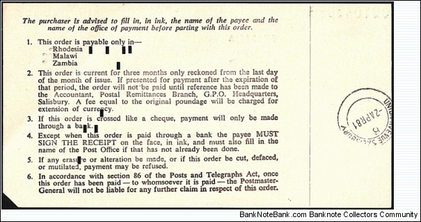 Banknote from Zimbabwe year 1981