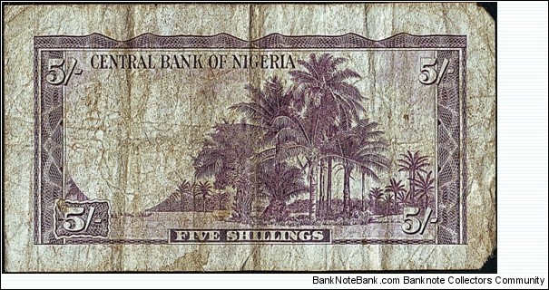 Banknote from Nigeria year 1958