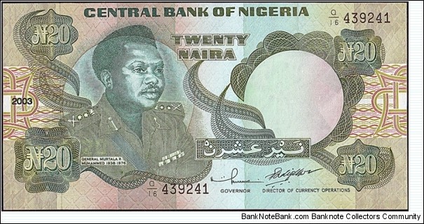 Nigeria 2003 20 Naira. Banknote