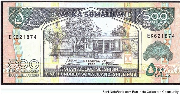 Somaliland 2005 500 Shillings. Banknote