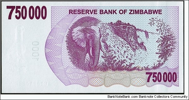 Banknote from Zimbabwe year 2007