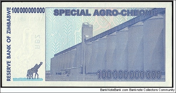 Banknote from Zimbabwe year 2008