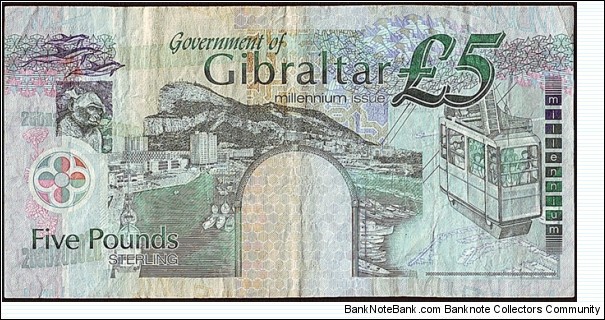 Banknote from Gibraltar year 2000