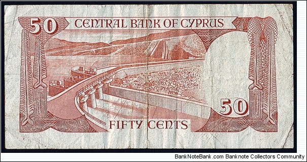 Banknote from Cyprus year 1987