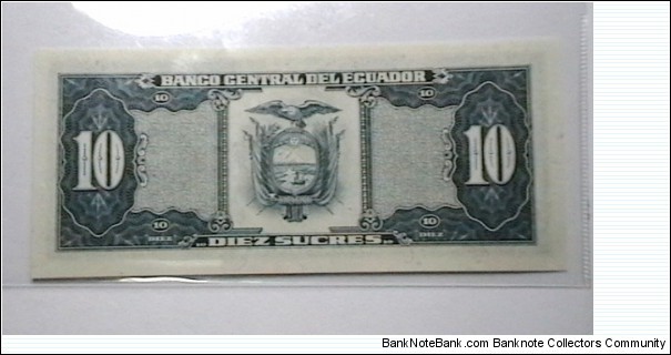 Banknote from Ecuador year 1986