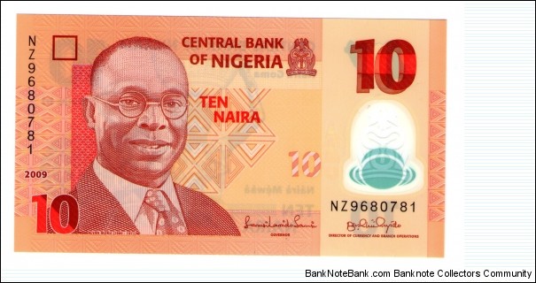 10 Naira Polymer Yssued Banknote