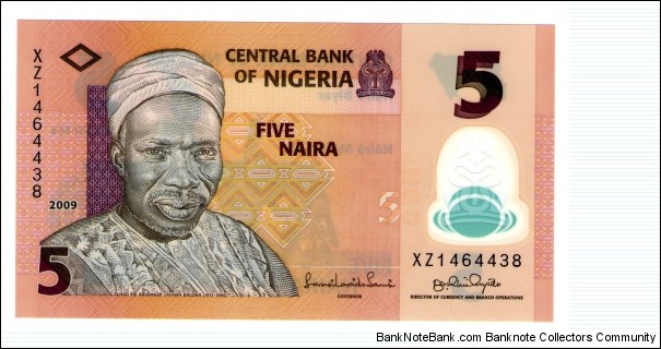 5 Naira Polymer issued Banknote