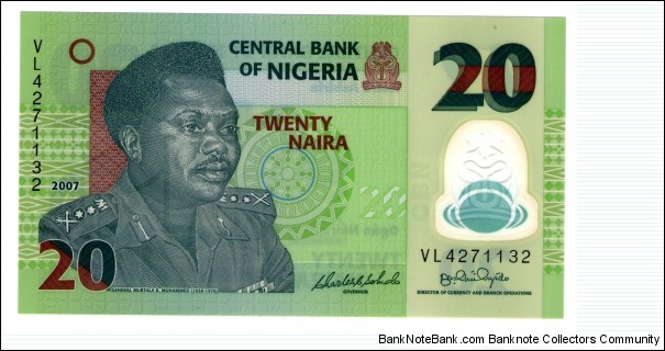 20 Naira Polymer issued Banknote