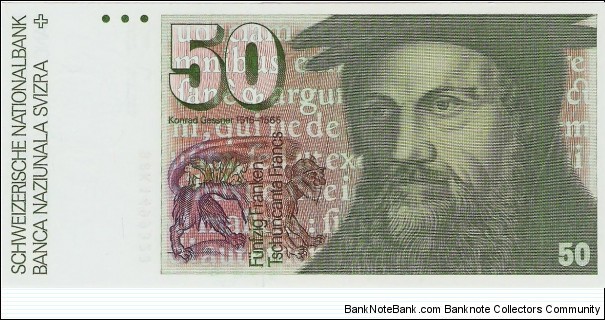 50 Francs, * Note Nr. 100 * Banknote