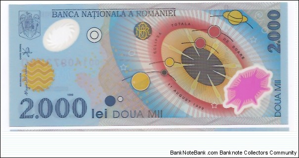 ROMANIA 2000Lei 1999 (POLYMER) Banknote