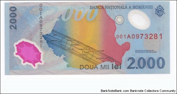 Banknote from Romania year 1999