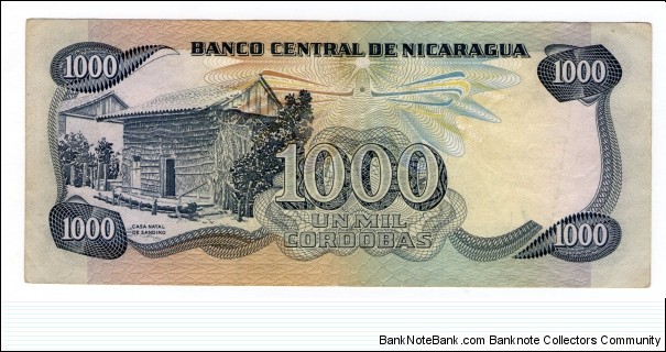 Banknote from Nicaragua year 1985