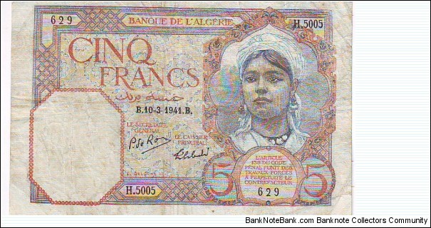  5 Francs Banknote