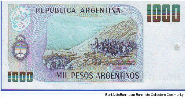 Banknote from Argentina year 1983