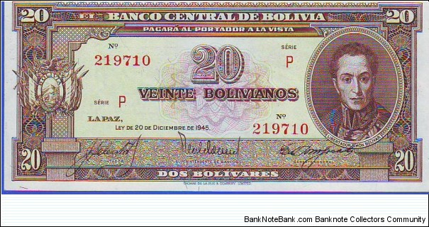  20 Bolivares Banknote