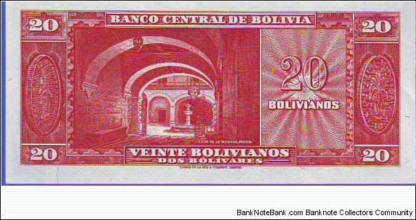 Banknote from Bolivia year 1945