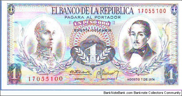  1 peso Oro Banknote