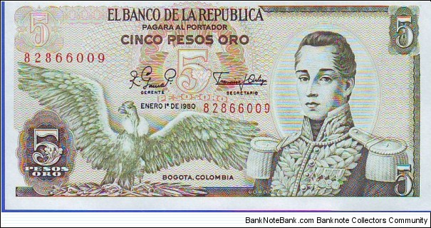  5 Pesos Oro Banknote