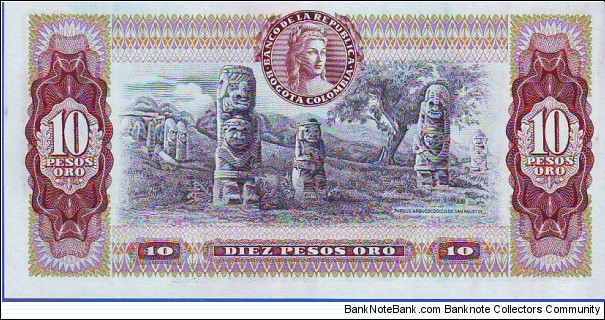 Banknote from Colombia year 1976