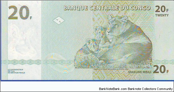 Banknote from Congo year 2003