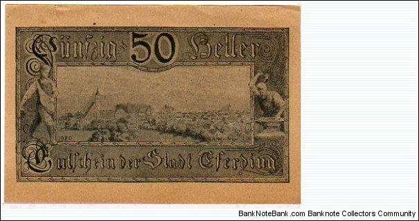 *NOTGELD*__50 Heller__pk# NL__Eferding__21.11.1919 Banknote