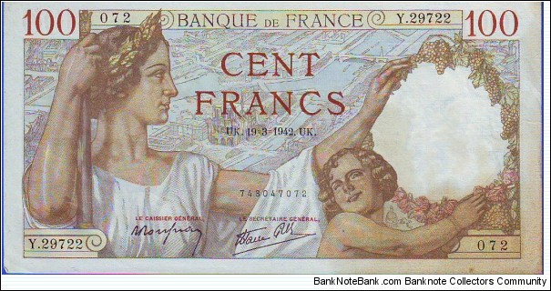  100 Francs Banknote