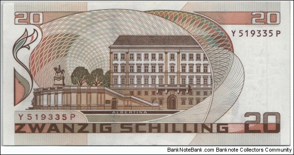 Banknote from Austria year 1986