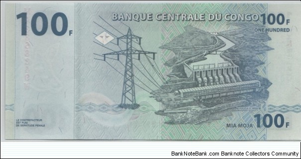 Banknote from Congo year 2007