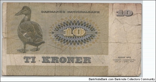 Banknote from Denmark year 1972