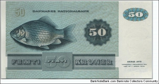 Banknote from Denmark year 1972