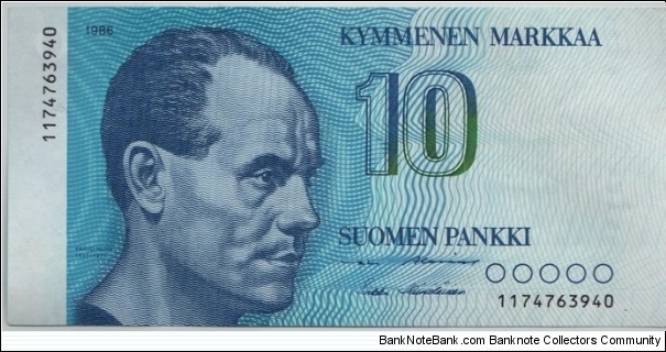 Finland 20 Markkaa 1986 Banknote