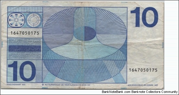 Banknote from Netherlands year 1968