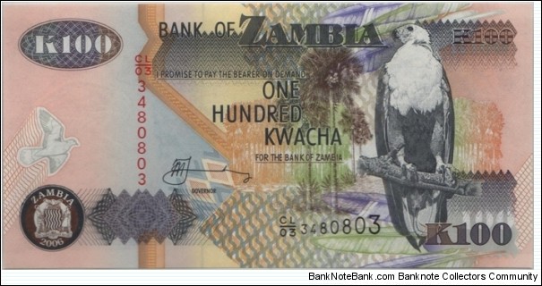 Zambia 100 Kwacha 2006 Banknote