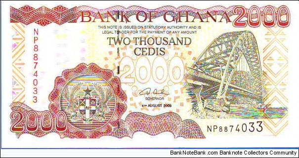  2000 Cedis Banknote