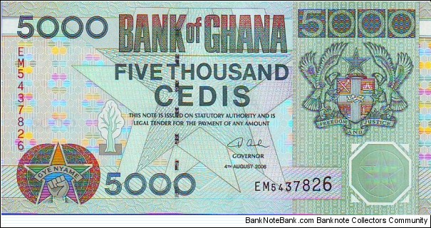  5000 Cedis Banknote