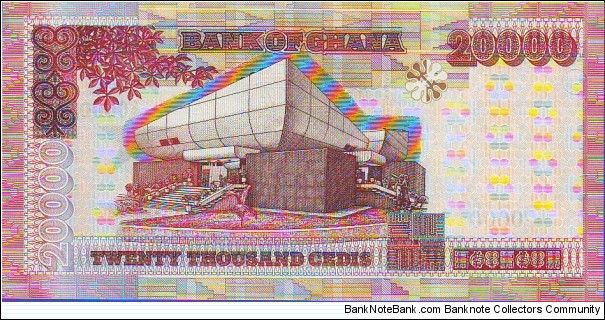 Banknote from Ghana year 2002