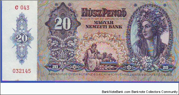  20 Pengo Banknote