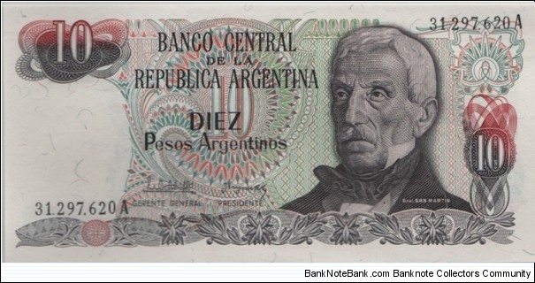 Argentina 10 Pesos Banknote