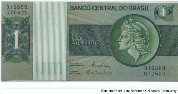 Brasil 1 Cruzeiro 1970 Banknote