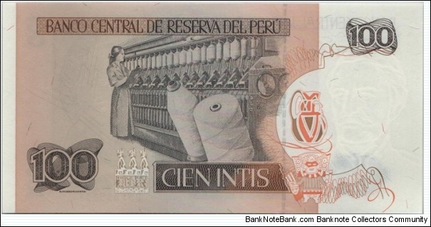 Banknote from Peru year 1987