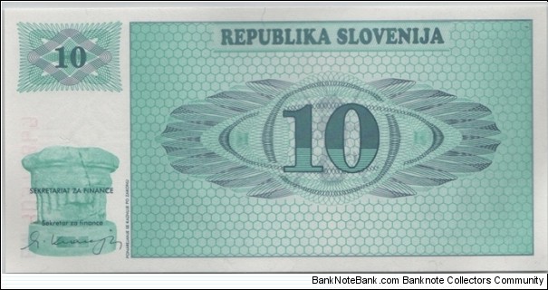 Banknote from Slovenia year 1990