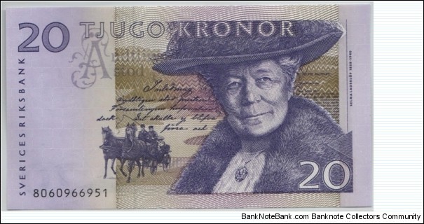 Sweden 20 Kronor (small) Banknote